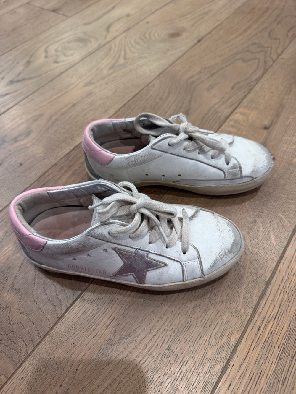 Golden Goose Old School Signature Sneakers | Pink & Silver
